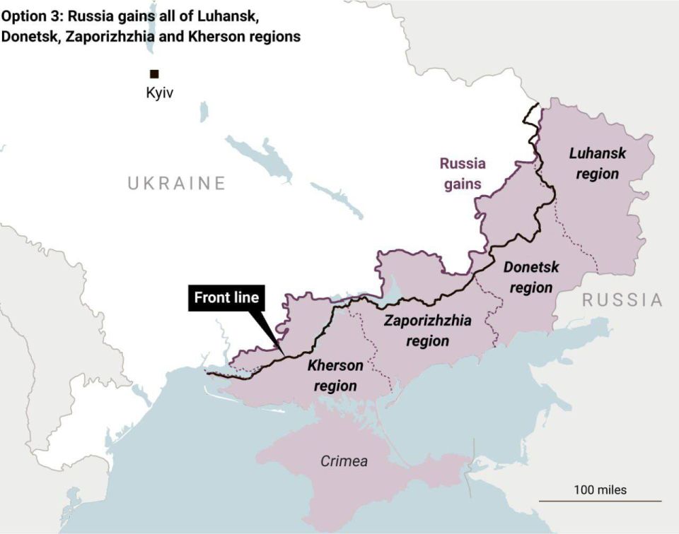 Варианты границы Украины после возможного соглашения публикует The Times Варианты границы Украины после возможного соглашения публикует The Times