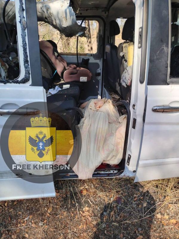 Появились фото с места удара дрона ВСУ в Каховском районе Появились фото с места удара дрона ВСУ в Каховском районе