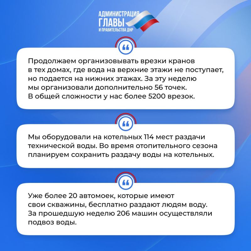Глава ДНР кратко об итогах недели Глава ДНР кратко об итогах недели