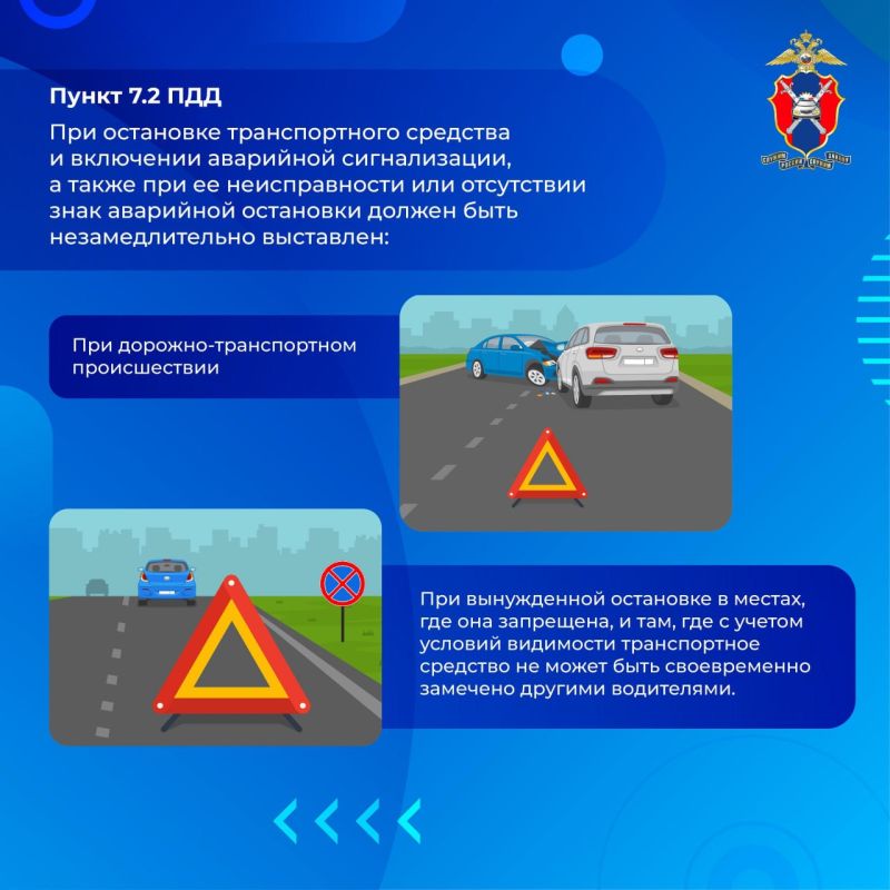 Применение аварийной сигнализации и знака аварийной остановки Применение аварийной сигнализации и знака аварийной остановки