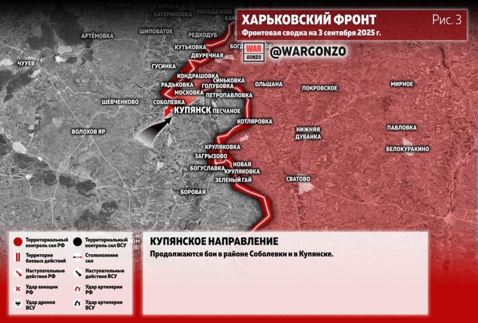 WarGonzo: Фронтовая сводка на утро 03.09.25 WarGonzo: Фронтовая сводка на утро 03.09.25