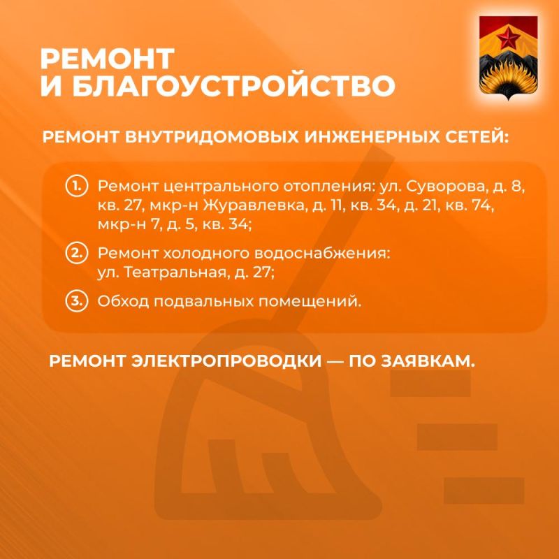 Александр Шатов: Сводка ЖКХ (ремонт и благоустройство) в Шахтерске на 04 сентября 2025 Александр Шатов: Сводка ЖКХ (ремонт и благоустройство) в Шахтерске на 04 сентября 2025