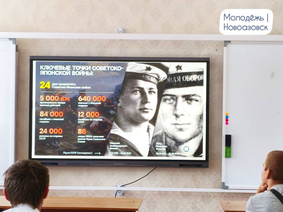 Празднования 80-й годовщины Победы над милитаристской Японией и окончания Второй Мировой войны прошли в интерактивном формате в Новоазовске Празднования 80-й годовщины Победы над милитаристской Японией и окончания Второй Мировой войны прошли в интерактивном формате в Новоазовске