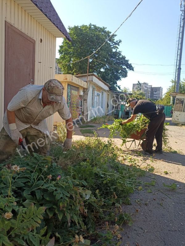 В рамках акции «Чистый четверг» работниками сферы торговли, общественного питания и бытового обслуживания населения были выполнены работы по благоустройству прилегающих территорий В рамках акции «Чистый четверг» работниками сферы торговли, общественного питания и бытового обслуживания населения были выполнены работы по благоустройству прилегающих территорий