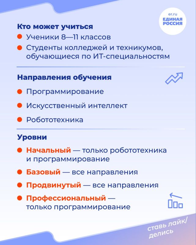 Ваш ребенок интересуется технологиями и IT? Тогда эта информация для вас! Идёт запись на бесплатные курсы «Код будущего» от российских вузов и IT-компаний Ваш ребенок интересуется технологиями и IT? Тогда эта информация для вас! Идёт запись на бесплатные курсы «Код будущего» от российских вузов и IT-компаний