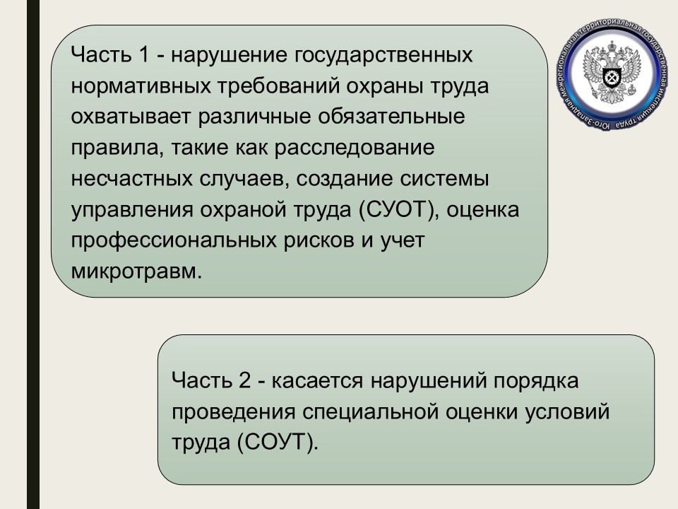Ключевые моменты административной ответственности, касающейся охраны труда Ключевые моменты административной ответственности, касающейся охраны труда