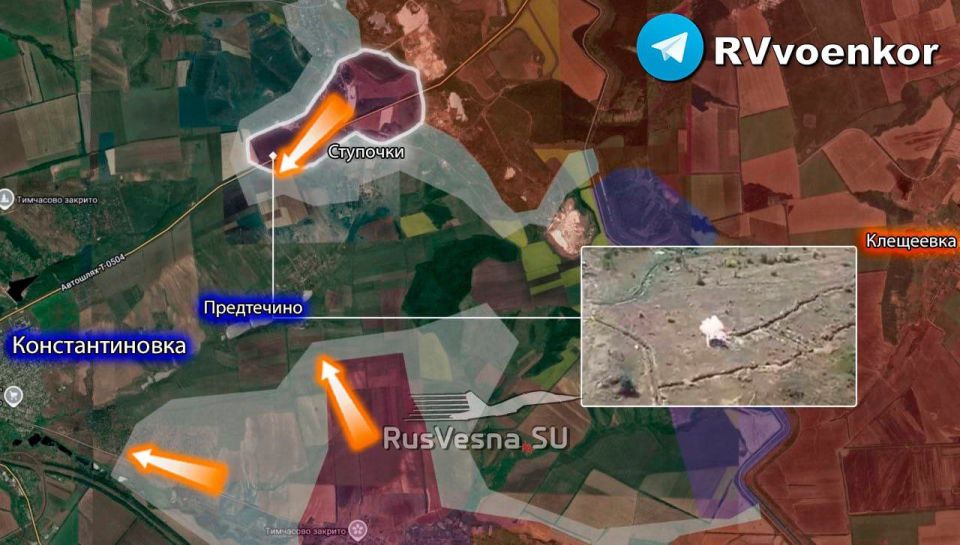 Армия России наступает на Константиновку: наши ворвались в Ступочки, ведут бои у Предтечино и штурмуют константиновские дачи