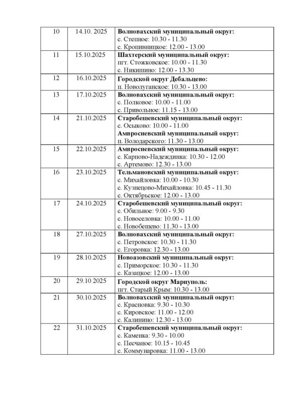 Минздрав ДНР опубликовал график работы «Автоаптеки» на октябрь Минздрав ДНР опубликовал график работы «Автоаптеки» на октябрь