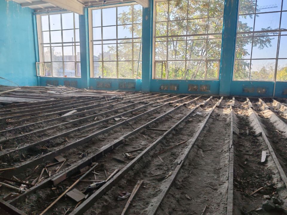 Стартовали масштабные ремонтные работы в донецком Дворце спорта "Спарта" Стартовали масштабные ремонтные работы в донецком Дворце спорта "Спарта"