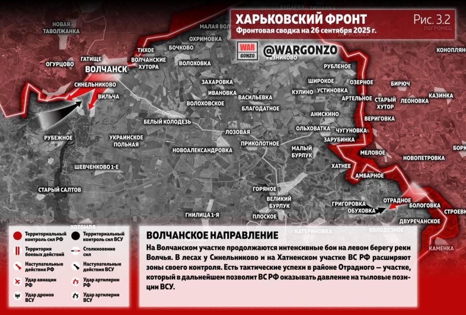 WarGonzo: Фронтовая сводка на утро 26.09.25 WarGonzo: Фронтовая сводка на утро 26.09.25