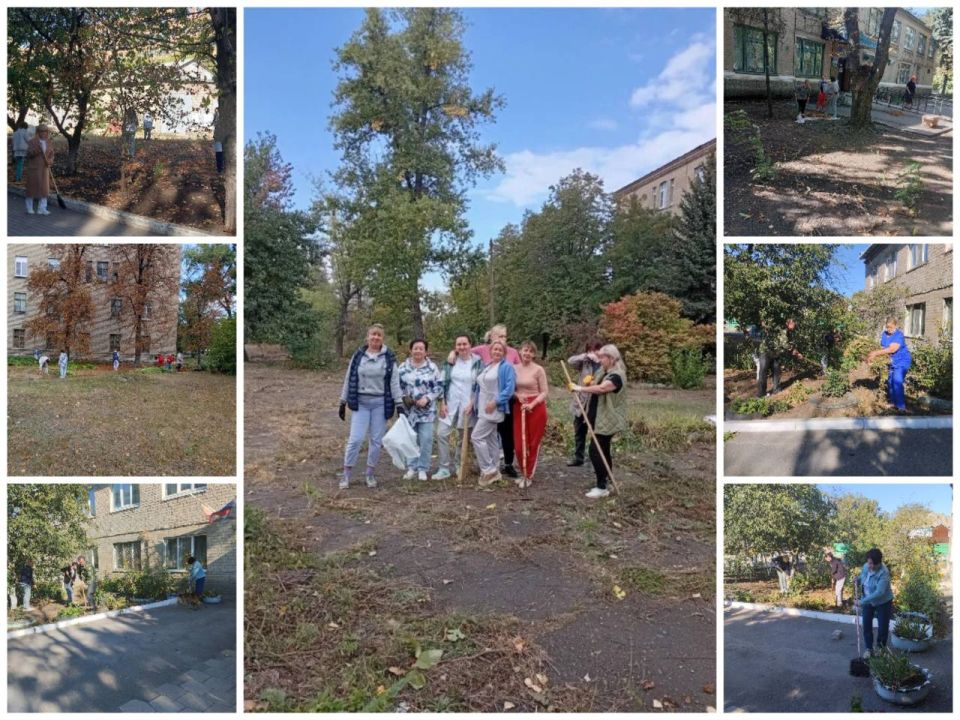 В медицинских организациях Донецкой Народной Республики традиционный осенний субботник В выходной день, 27 сентября, врачи, медсестры и младший медперсонал вышли на работу без белых халатов В медицинских организациях Донецкой Народной Республики традиционный осенний субботник В выходной день, 27 сентября, врачи, медсестры и младший медперсонал вышли на работу без белых халатов