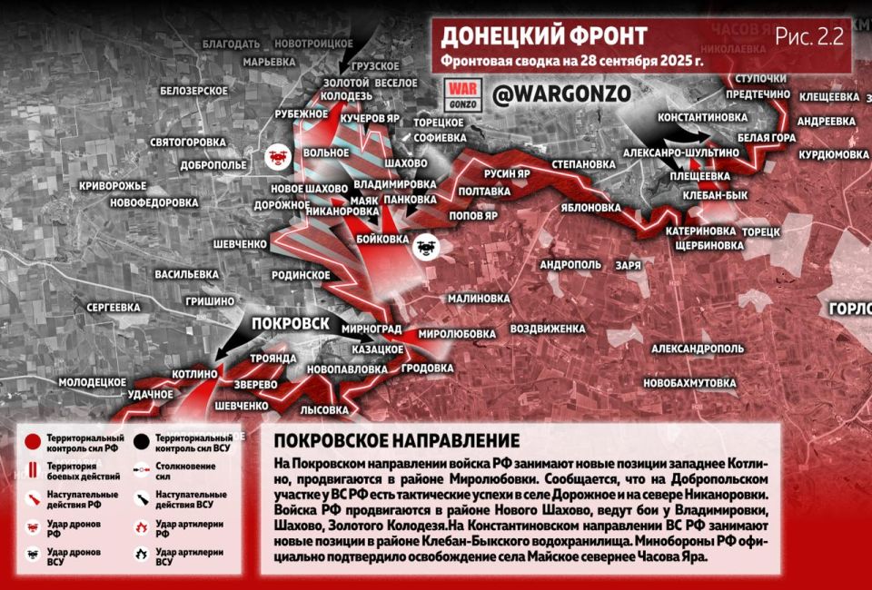 WarGonzo: Фронтовая сводка на утро 28.09.25 WarGonzo: Фронтовая сводка на утро 28.09.25