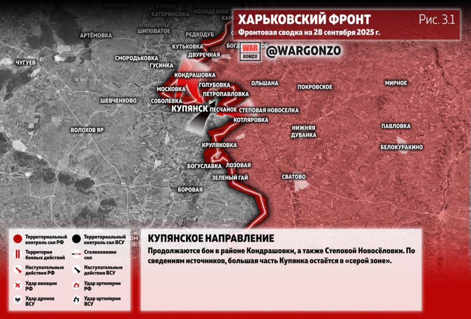 WarGonzo: Фронтовая сводка на утро 28.09.25 WarGonzo: Фронтовая сводка на утро 28.09.25