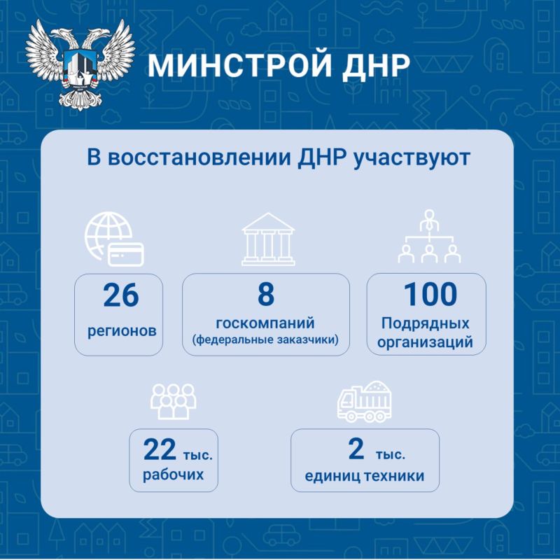 С 2022 года проделан огромный объем работ по восстановлению Донбасса! С 2022 года проделан огромный объем работ по восстановлению Донбасса!