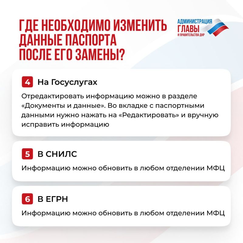 Куда необходимо внести изменения после замены паспорта РФ при достижении 20 и 45 лет, рассказали в карточках Куда необходимо внести изменения после замены паспорта РФ при достижении 20 и 45 лет, рассказали в карточках