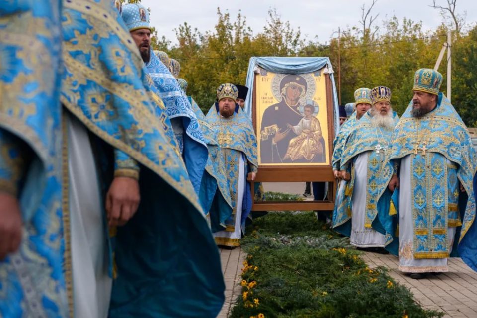 Донецкая икона "Вратарница" вернулась в Свято-Иверский монастырь Донецкая икона "Вратарница" вернулась в Свято-Иверский монастырь