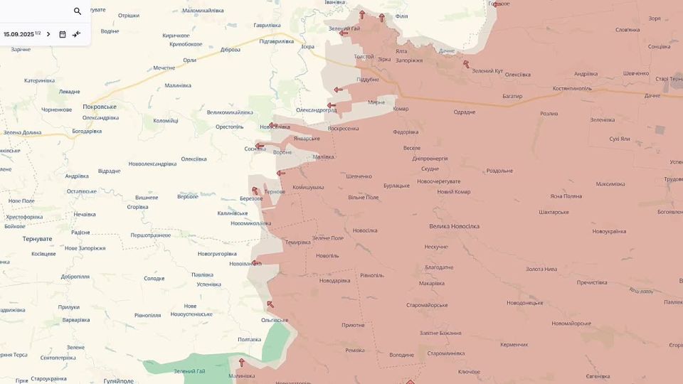 Юрий Баранчик: Картина за месяц наглядно демонстрирует активное продвижение российской армии на стыке ДНР, Днепропетровской и Запорожской области