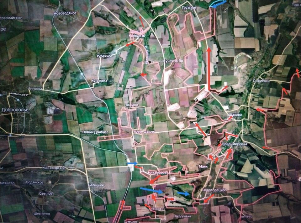 Юрий Котенок: Дружковское направление. Подразделения ГрВ "Центр" продолжают отражать контратаки и попытки ВСУ срезать, т.н. Добропольский выступ в районе юго-восточнее Никаноровки (через Новоторецкое) и развивают наше...