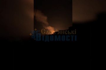 Об ударах по энергетике в оккупированном Славянске пишут местные ТГ-каналы