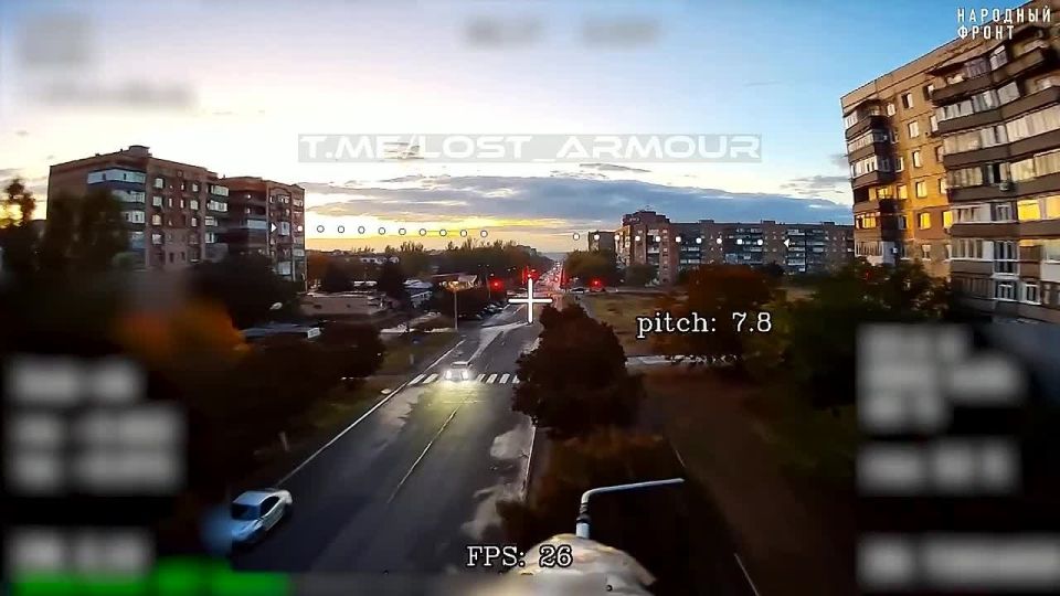 Юрий Котенок: Пролет русского беспилотника над улицами Краматорска с последующим поражением пикапа, принадлежащего боевикам ВСУ