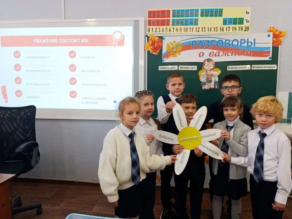 В школах Кировского прошли внеурочные занятия «Разговоры о важном» В школах Кировского прошли внеурочные занятия «Разговоры о важном»