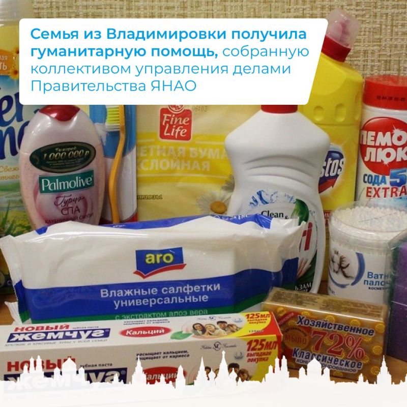 Семья из Владимировки получила гуманитарную помощь, собранную коллективом управления делами Правительства ЯНАО Семья из Владимировки получила гуманитарную помощь, собранную коллективом управления делами Правительства ЯНАО