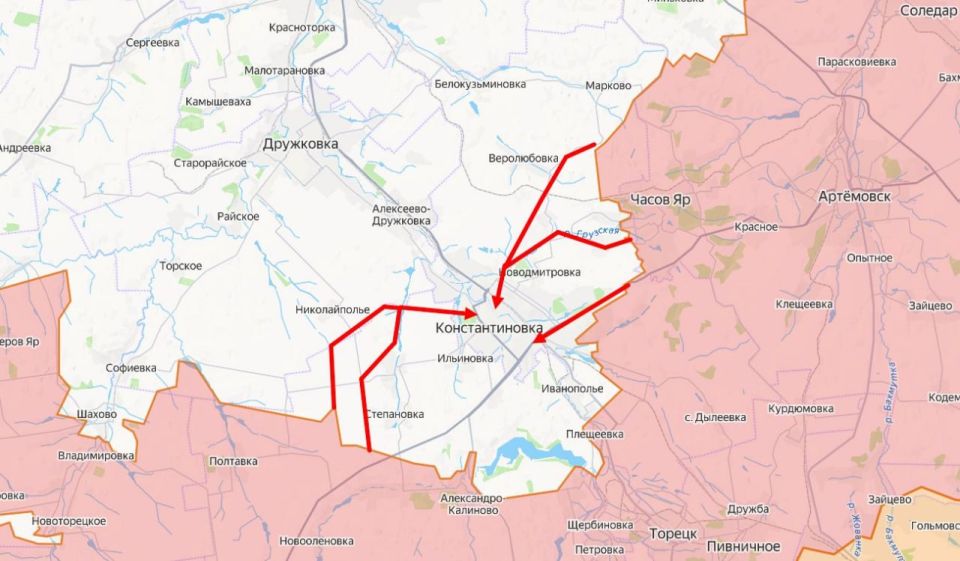 Войска РФ замыкают окружение Константиновки: украинский гарнизон сожгут в окружении