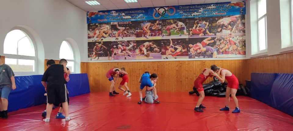 Открытая тренировка по вольной борьбе в рамках партийного проекта "Выбор сильных" Открытая тренировка по вольной борьбе в рамках партийного проекта "Выбор сильных"