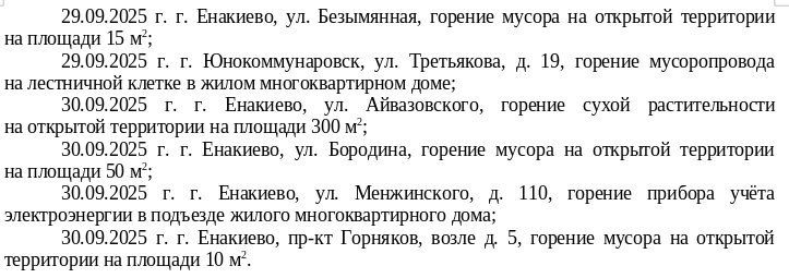 Обстановка с пожарами на территории городского округа Енакиево Обстановка с пожарами на территории городского округа Енакиево