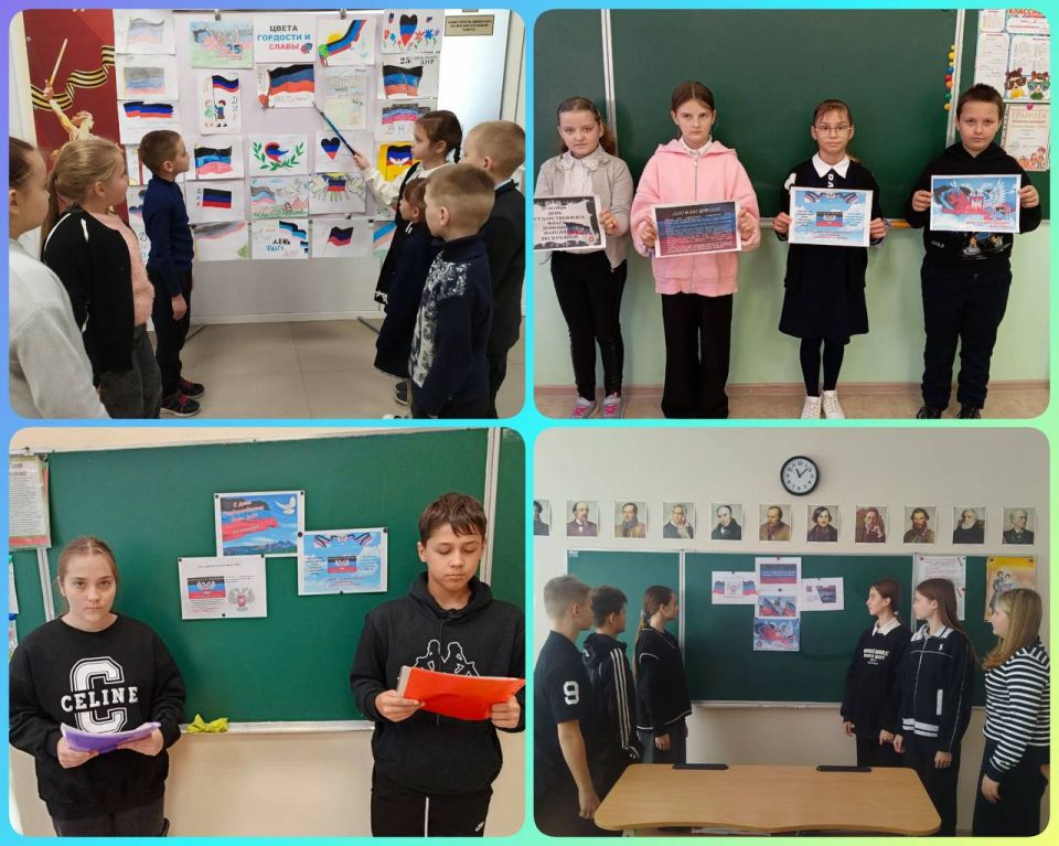 В ГБОУ "Мироновская школа № 9 г. о. Дебальцево" прошли мероприятия, посвященные Дню флага Донецкой Народной Республики В ГБОУ "Мироновская школа № 9 г. о. Дебальцево" прошли мероприятия, посвященные Дню флага Донецкой Народной Республики