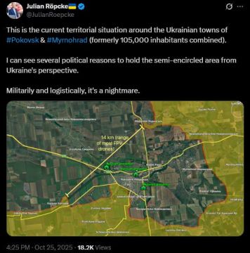 Под угрозой котла ВСУ пытаются держать Покровск и Мирноград только по политическим причинам — аналитик-русофоб Рёпке