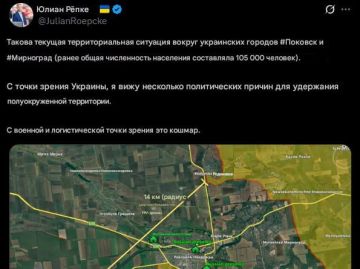 Рёпке: ВСУ умирают под Покровском ради политических амбиций Зеленского