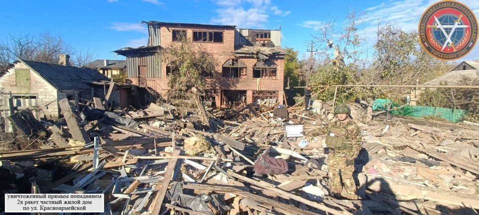 Последствия вооруженной атаки н.п. Ясиноватая в 03:05 26.10.2025