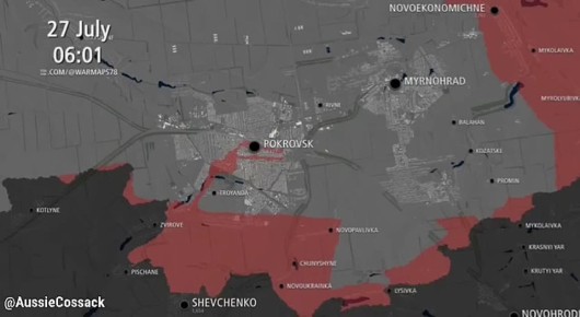 Анимация битвы за Покровск