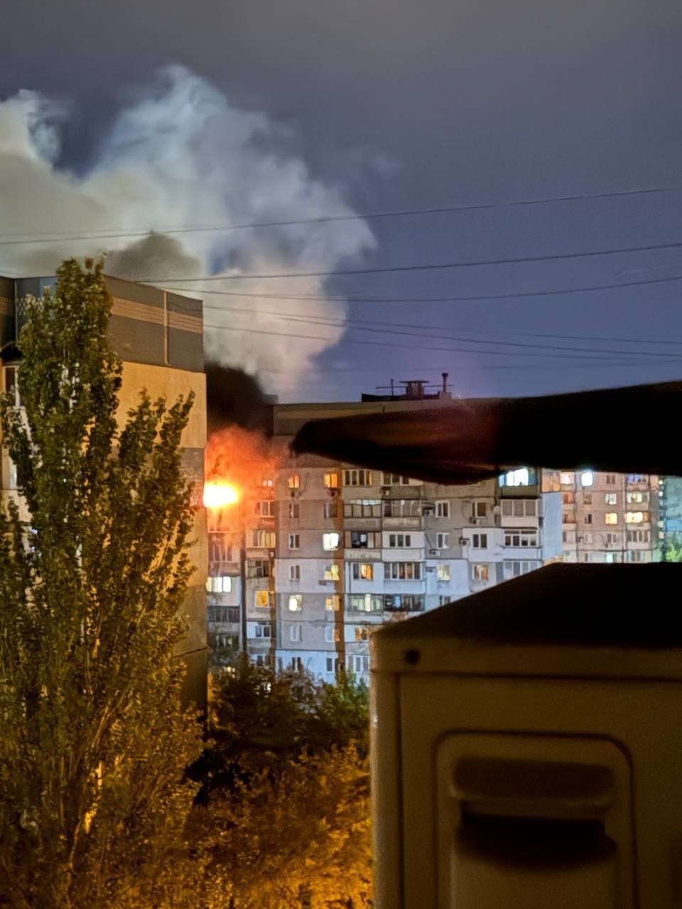 Прилет дрона в жилой дом в Донецке Прилет дрона в жилой дом в Донецке