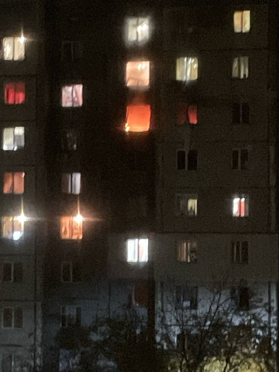 Прилет дрона в жилой дом в Донецке Прилет дрона в жилой дом в Донецке