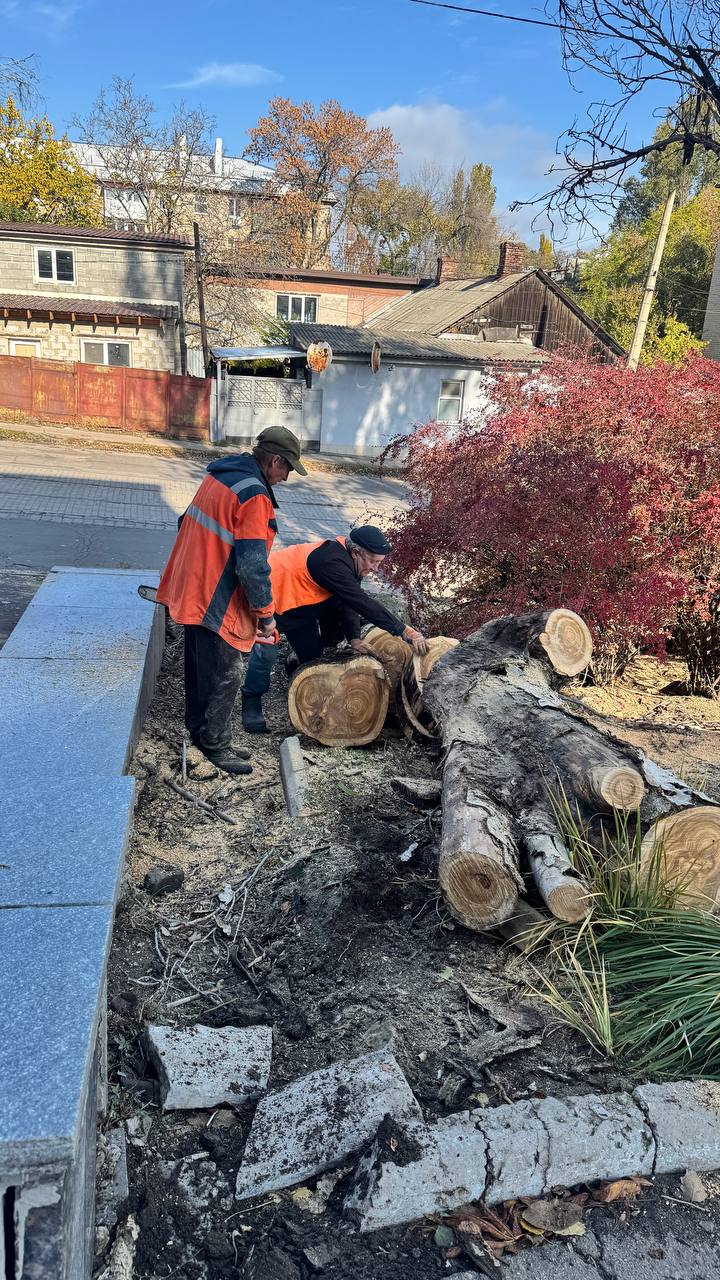 Сегодня, 28.10.2025, сотрудниками МУП АГОД ДНР "ЗЕЛЕНОЕ СТРОИТЕЛЬСТВО Г.ДОНЕЦКА", выполнены работы по уборке аварийных деревьев в Ленинском внутригородском районе города Донецка Сегодня, 28.10.2025, сотрудниками МУП АГОД ДНР "ЗЕЛЕНОЕ СТРОИТЕЛЬСТВО Г.ДОНЕЦКА", выполнены работы по уборке аварийных деревьев в Ленинском внутригородском районе города Донецка