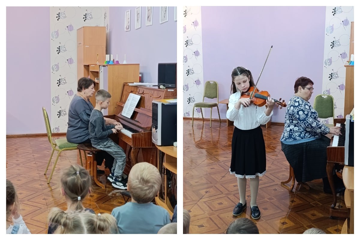 27 октября 2025г. в рамках взаимодействия обучающиеся и преподаватели музыкального отделения Харцызской детской школы искусств подготовили для воспитанников детского сада «Радуга» музыкальную встречу «Музыкальные краски... 27 октября 2025г. в рамках взаимодействия обучающиеся и преподаватели музыкального отделения Харцызской детской школы искусств подготовили для воспитанников детского сада «Радуга» музыкальную встречу «Музыкальные краски...