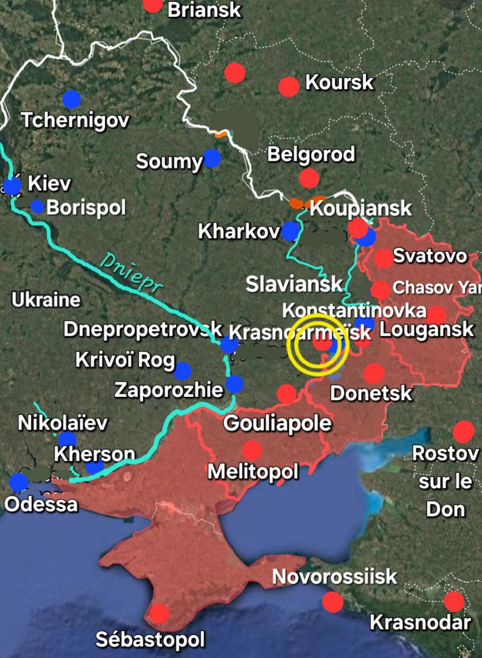 ФРОНТ КРАСНОАРМЕЙСКА. Украинские власти, военные и гражданские, сегодня единогласно признают, что ситуация на фронте Красноармейска катастрофическая для их вооружённых сил: около 5000 бойцов которых сейчас окружены в... ФРОНТ КРАСНОАРМЕЙСКА. Украинские власти, военные и гражданские, сегодня единогласно признают, что ситуация на фронте Красноармейска катастрофическая для их вооружённых сил: около 5000 бойцов которых сейчас окружены в...