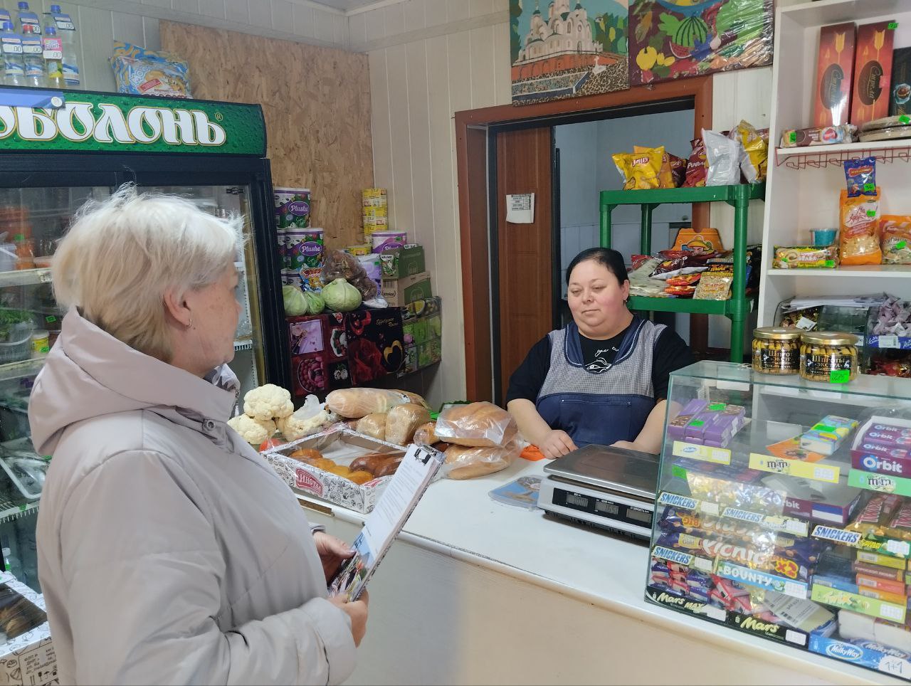 Врио начальника Новокатериновского территориального отдела администрации Старобешевского муниципального округа Светлана Рябцева провела сход с трудовым коллективом ИП Персуков села Новокатериновка