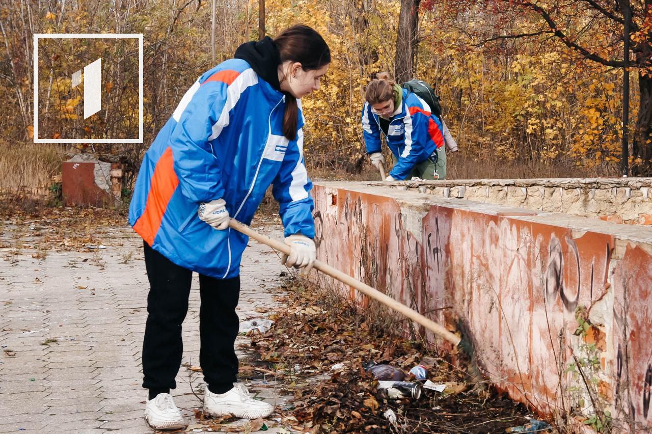 Чистота и порядок: студенты преобразили парк на Азотном Чистота и порядок: студенты преобразили парк на Азотном
