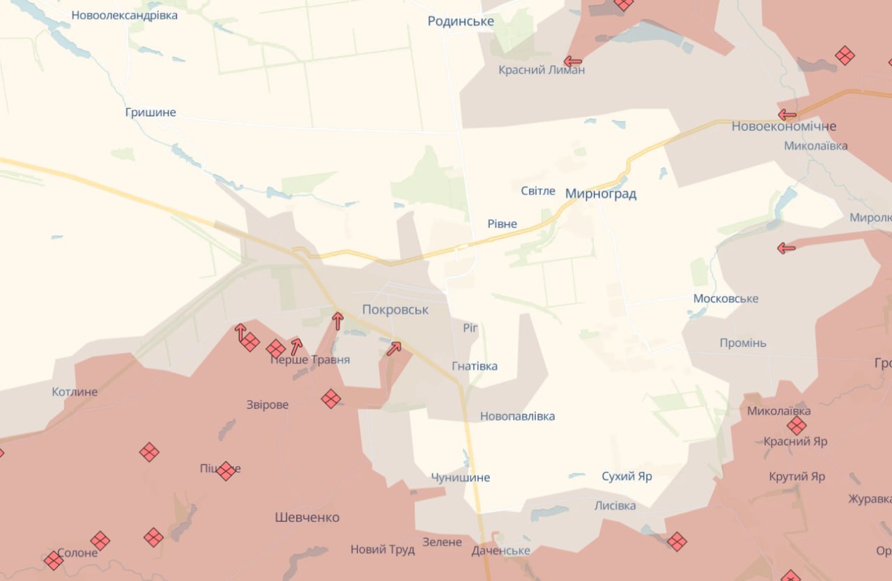 Так выглядит "контролируемость" ситуации в Покровске на отечественных и украинских онлайн-картах текущей обстановки в зоне СВО Так выглядит "контролируемость" ситуации в Покровске на отечественных и украинских онлайн-картах текущей обстановки в зоне СВО