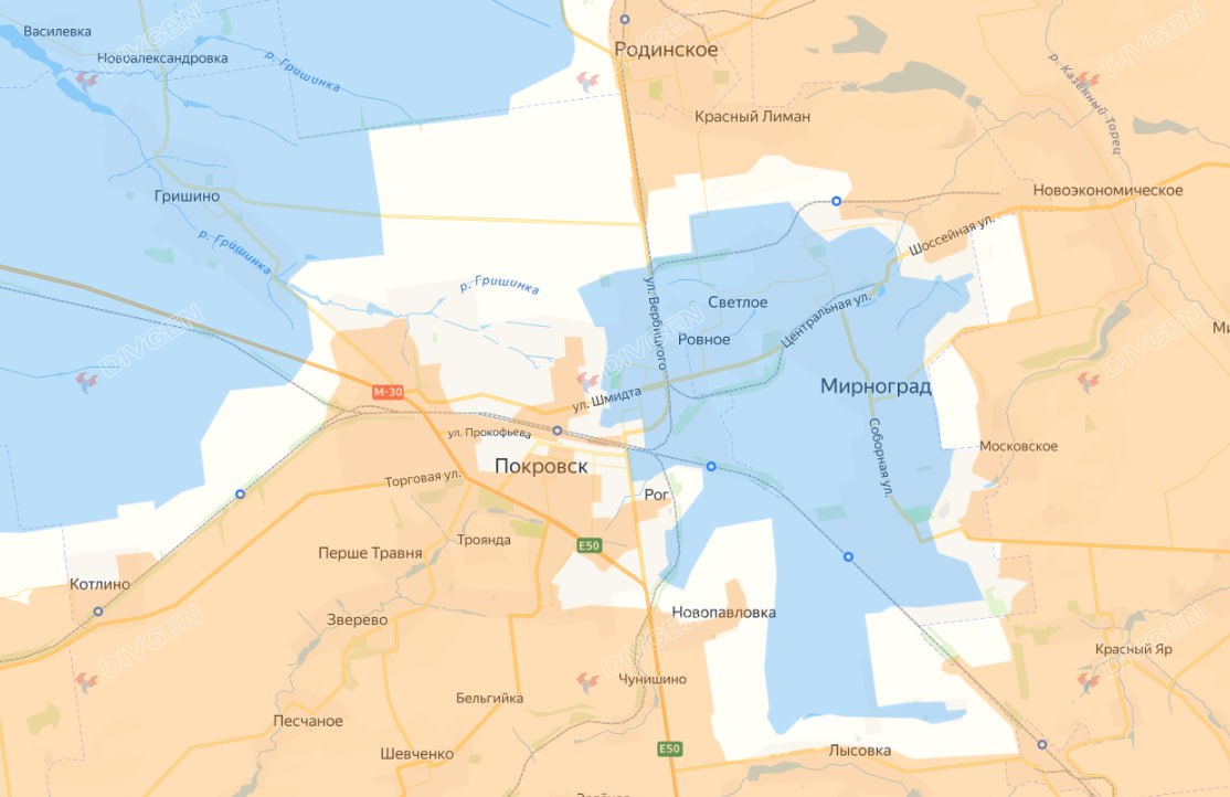 Так выглядит "контролируемость" ситуации в Покровске на отечественных и украинских онлайн-картах текущей обстановки в зоне СВО Так выглядит "контролируемость" ситуации в Покровске на отечественных и украинских онлайн-картах текущей обстановки в зоне СВО