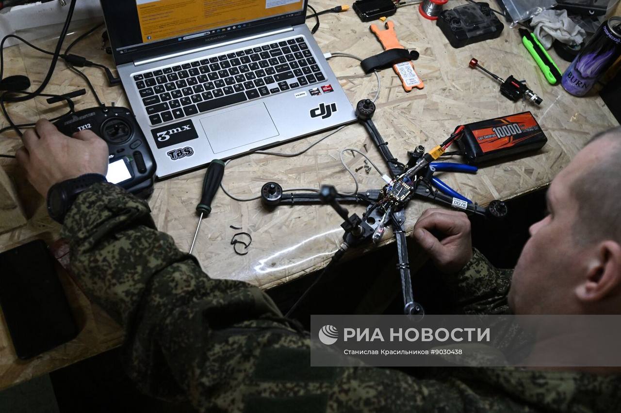 Лаборатория по ремонту и сборке БПЛА группировки войск «Центр» на Покровском (Красноармейском) направлении