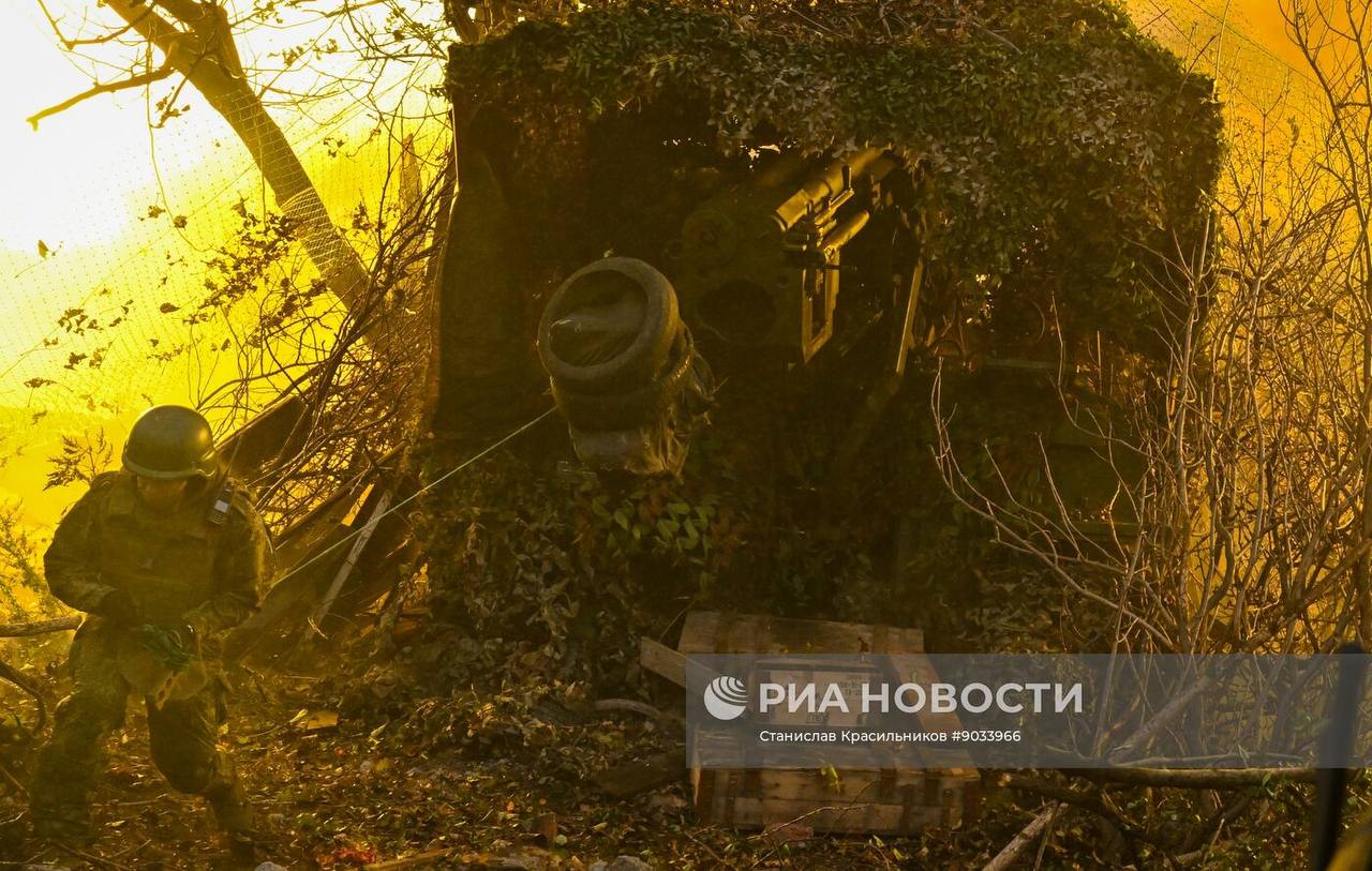 Боевая работа расчёта 152-мм самоходной пушки 2С5 «Гиацинт-С» группировки войск «Центр» на Покровском (Красноармейском) направлении Боевая работа расчёта 152-мм самоходной пушки 2С5 «Гиацинт-С» группировки войск «Центр» на Покровском (Красноармейском) направлении