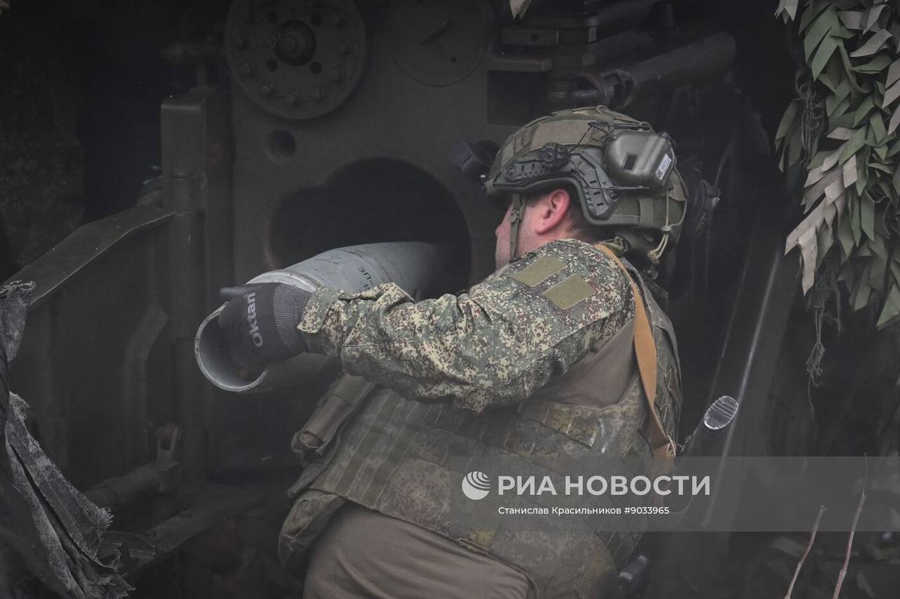 Боевая работа расчёта 152-мм самоходной пушки 2С5 «Гиацинт-С» группировки войск «Центр» на Покровском (Красноармейском) направлении Боевая работа расчёта 152-мм самоходной пушки 2С5 «Гиацинт-С» группировки войск «Центр» на Покровском (Красноармейском) направлении