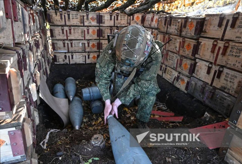 Российская 203-мм САУ 2С7М «Малка» на Покровском направлении Российская 203-мм САУ 2С7М «Малка» на Покровском направлении
