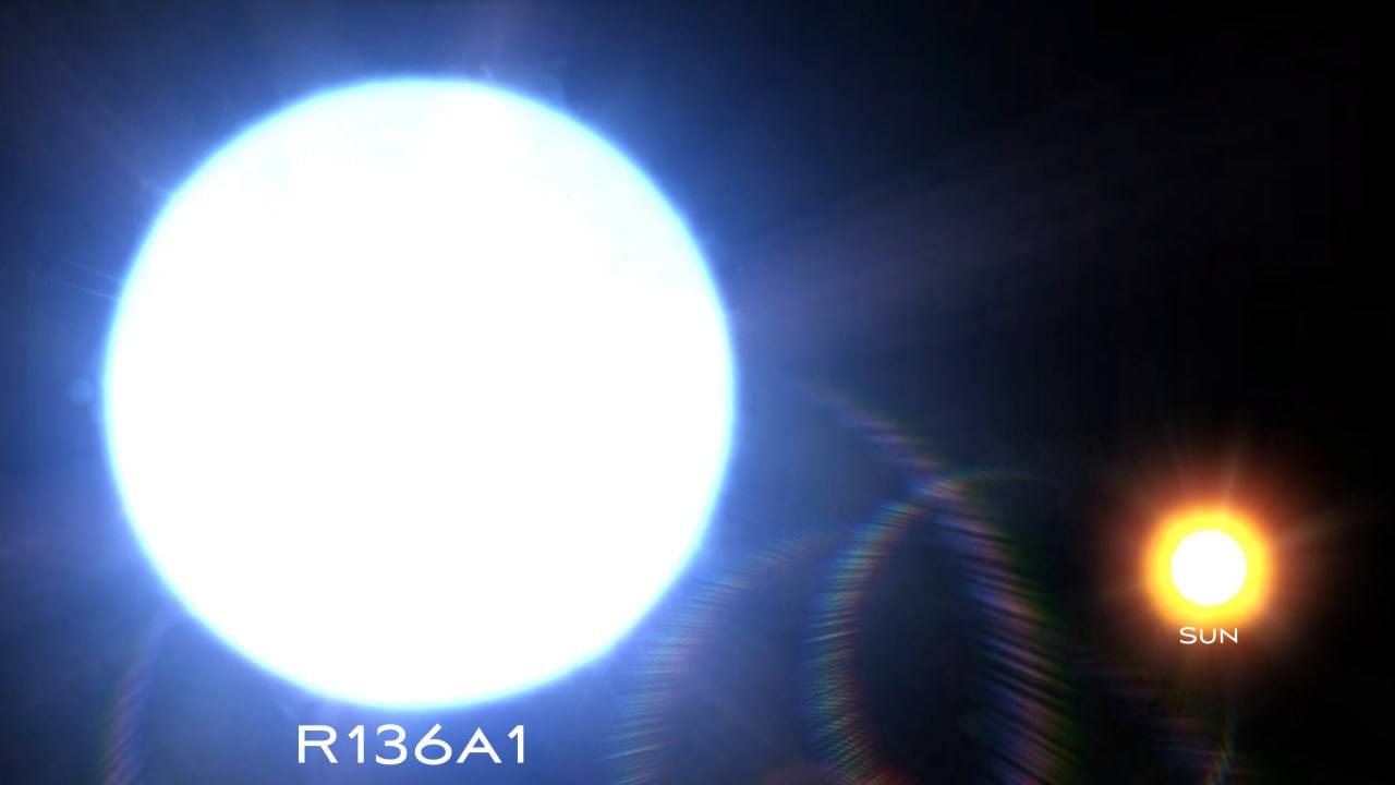 Звезда R136a1 из скопления R136 в Большом Магеллановом Облаке (160 тыс