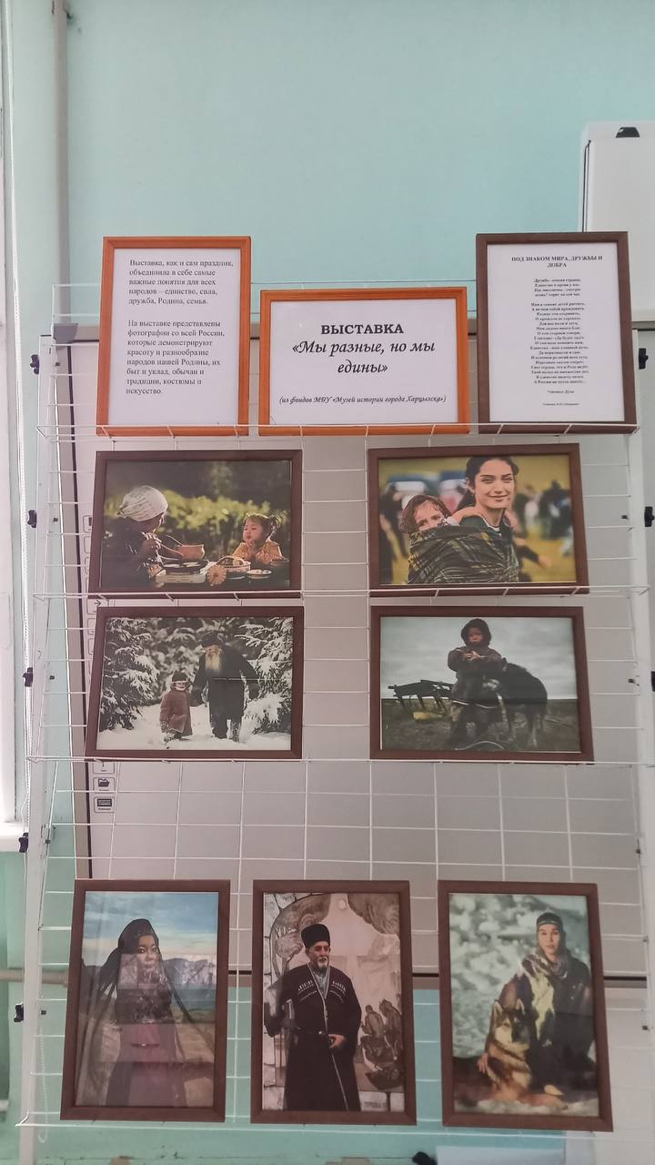 В МБУ «Музей истории города Харцызска» открылась выставка ко Дню единства из фондов музея «Мы разные, но мы едины»