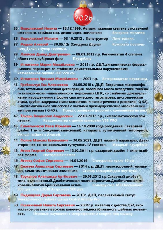 Уважаемые Дедушки Морозы и Снегурочки!!! Уважаемые Дедушки Морозы и Снегурочки!!!
